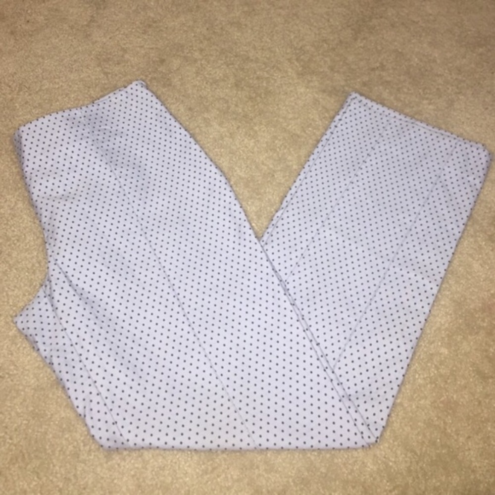 Moschino blue polka dot trousers